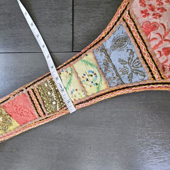 Patchwork Hippie Hobo Bag Boho Crossbody Distressed Festival Art To Wear Funky - Picture 6 of 9